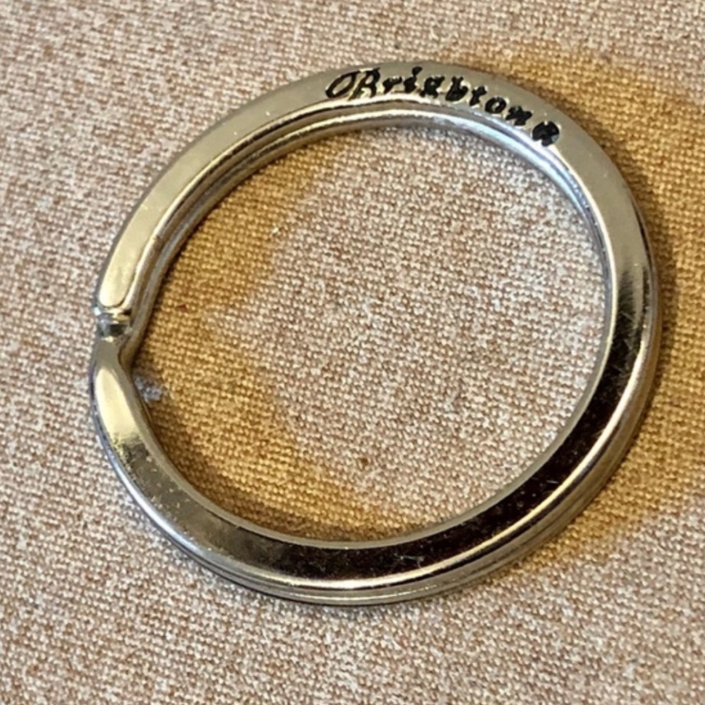 🆕 Brighton silver key ring or key fob NWOT Add charms! Gift ready